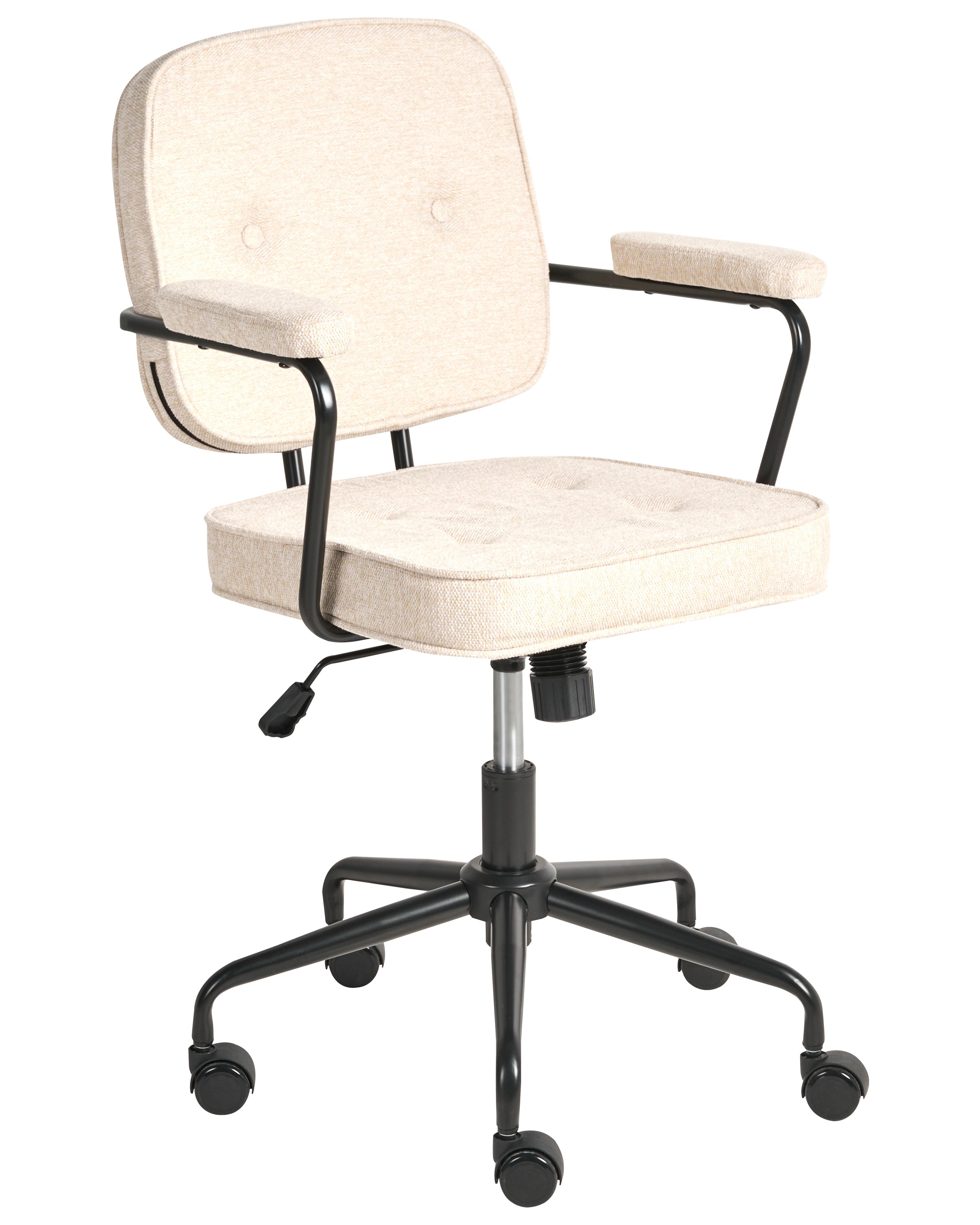 Bureaustoel PAWNEE Stof Lichtbeige