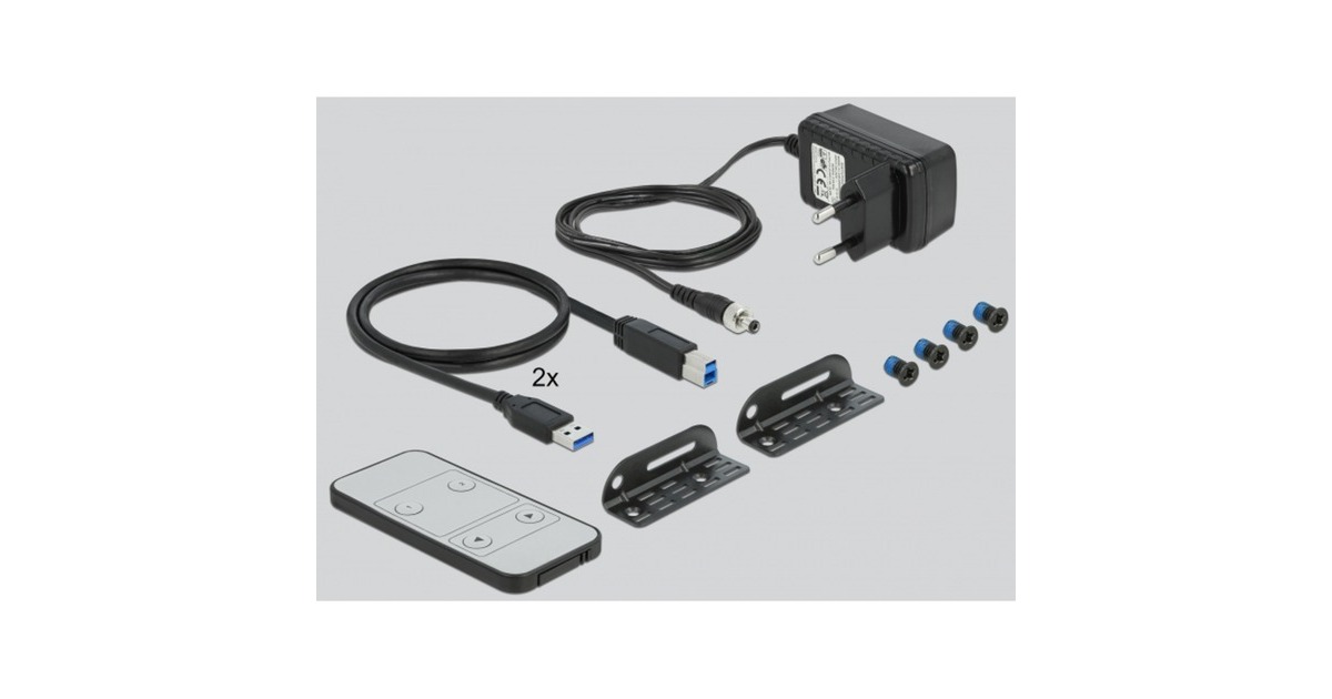 DeLOCKHDMI KVM Switch kvm-switch  (Zwart, 4K 60 Hz, USB 3.0, Audio)