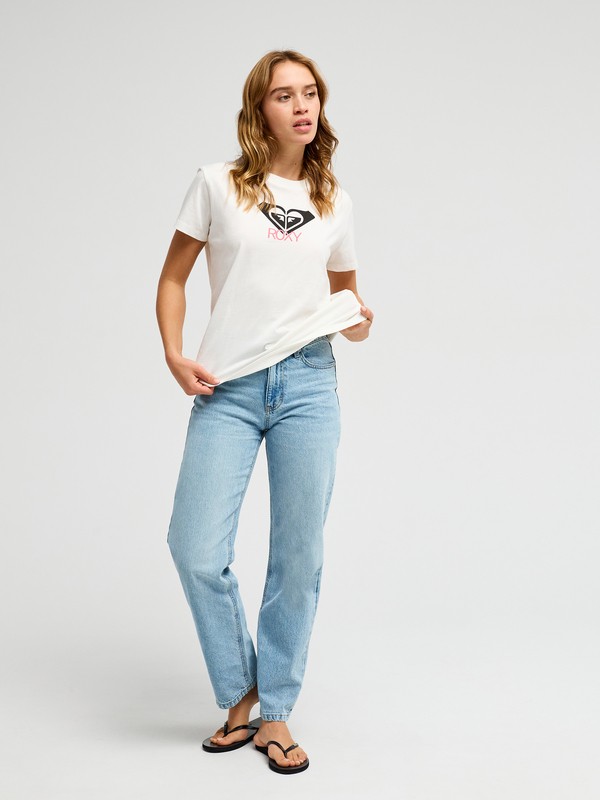 Ocean Road Art T-shirt à manches courtes Blanc Femme
