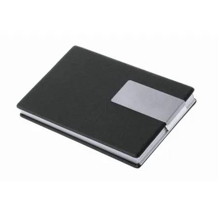 WEDO® Visitenkartenbox für Karten 90 x 57 mm, schwarz/silber