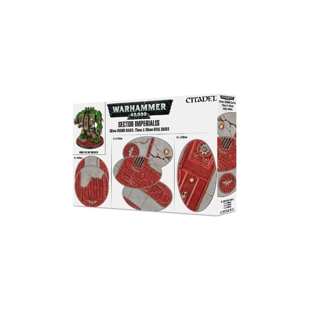 Citadel : Socles - Sector Imperialis 60mm Round Bases & 75/90mm Oval Bases