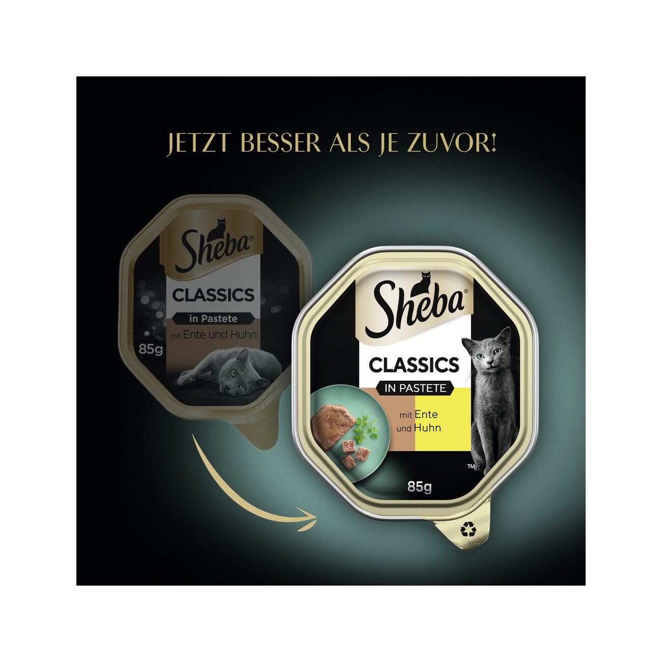 Sheba Classics in Pastete 22x85g mit Ente und Huhn