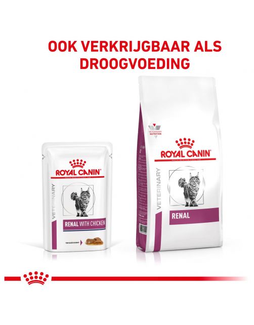 Royal Canin Veterinary Diet Renal Chicken Wet - Kattenvoer - 85 g
