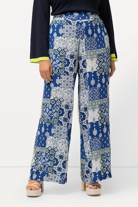 Hose Rose, Patchdruck, gerades Bein, Komfortbund