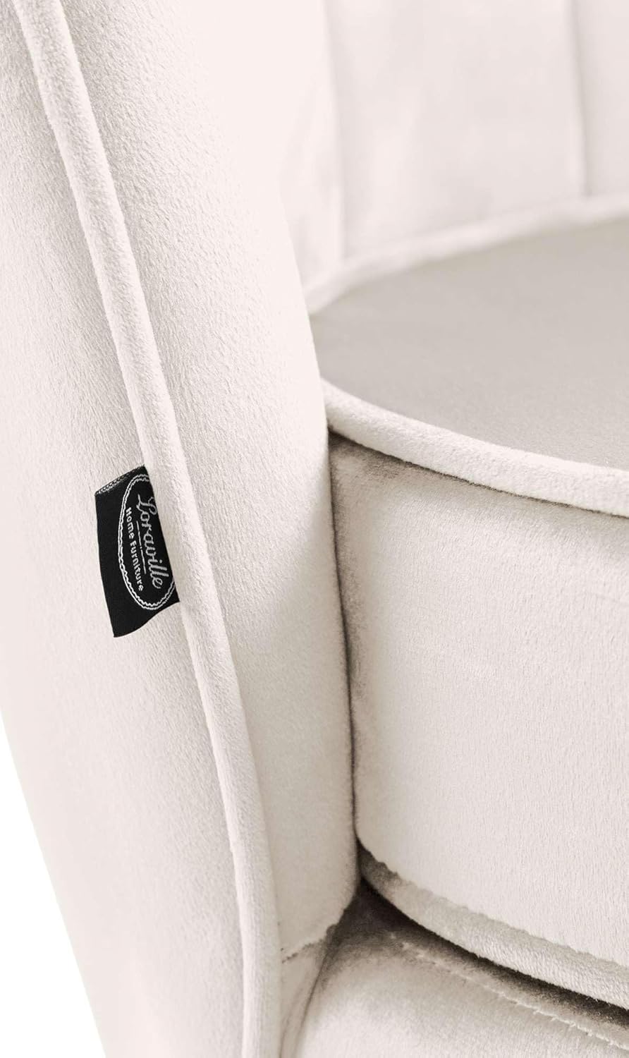 CLP Sessel Rosita I Polsterstuhl Mit Samt-Bezug I Gold-Farbiges Metallgestell, Farbe:Creme