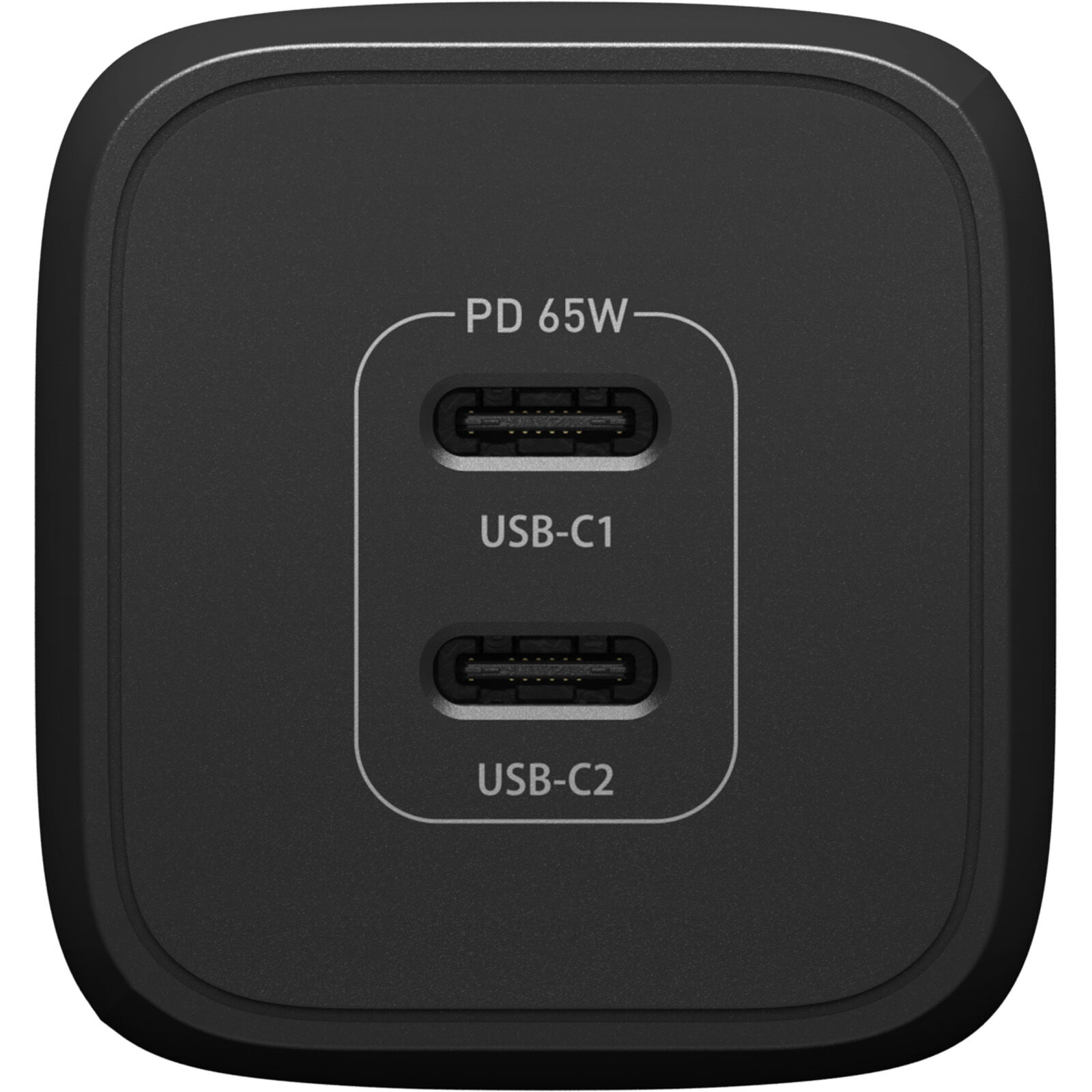 (65W) Standard Dual USB C Ladegerät Netzteil Fast Charge Power Delivery (78-81342) - Black