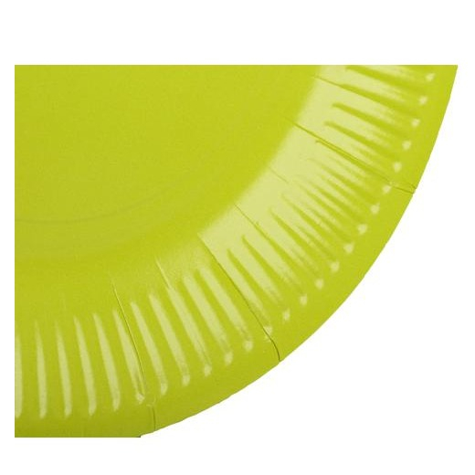 (20er Set) Ø23cm Pappteller Einweg Papier Teller Party Geschirr Tisch Deko (79213I) - Kiwigrün