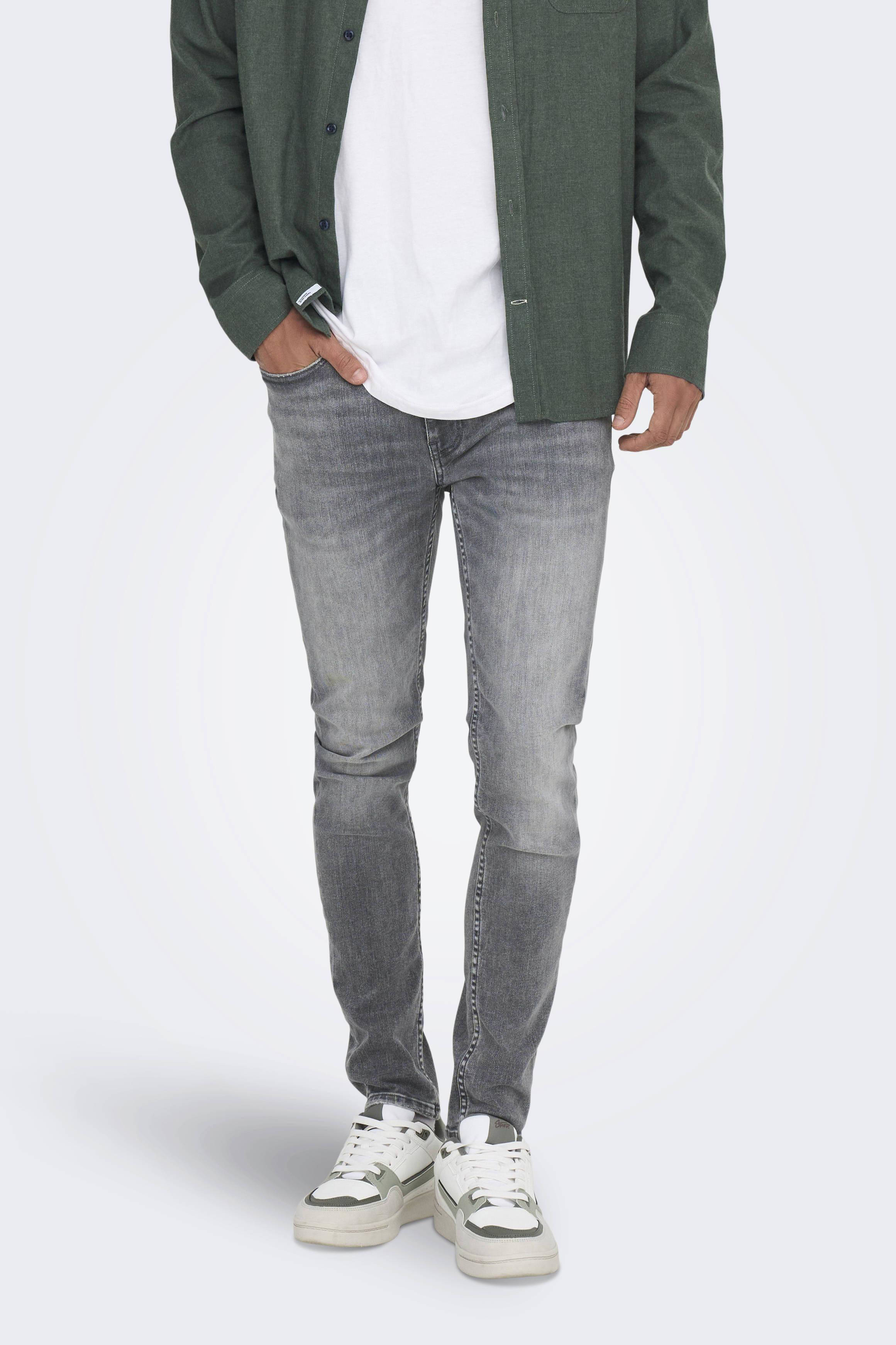 ONLY & SONS skinny jeans ONSWARP medium grey denim