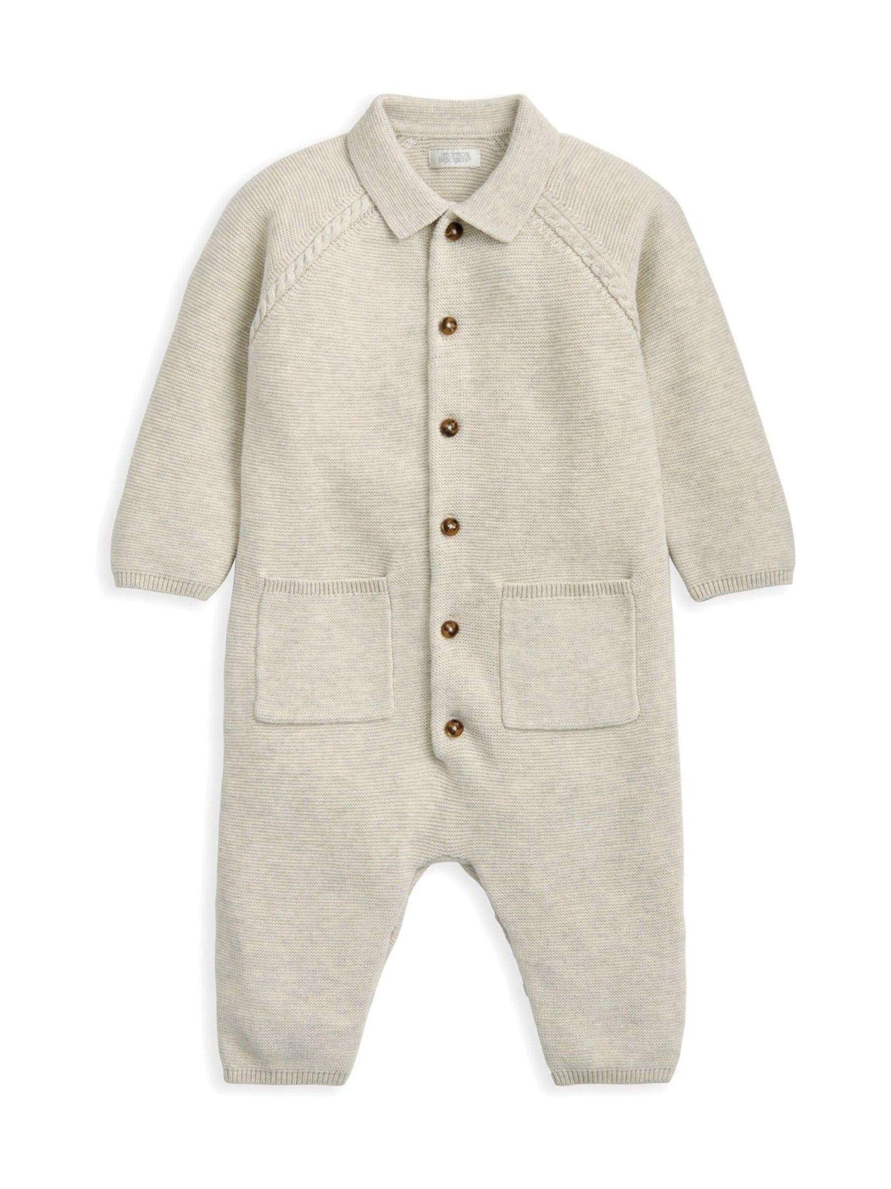 Mamas & Papas Collared Knit Romper