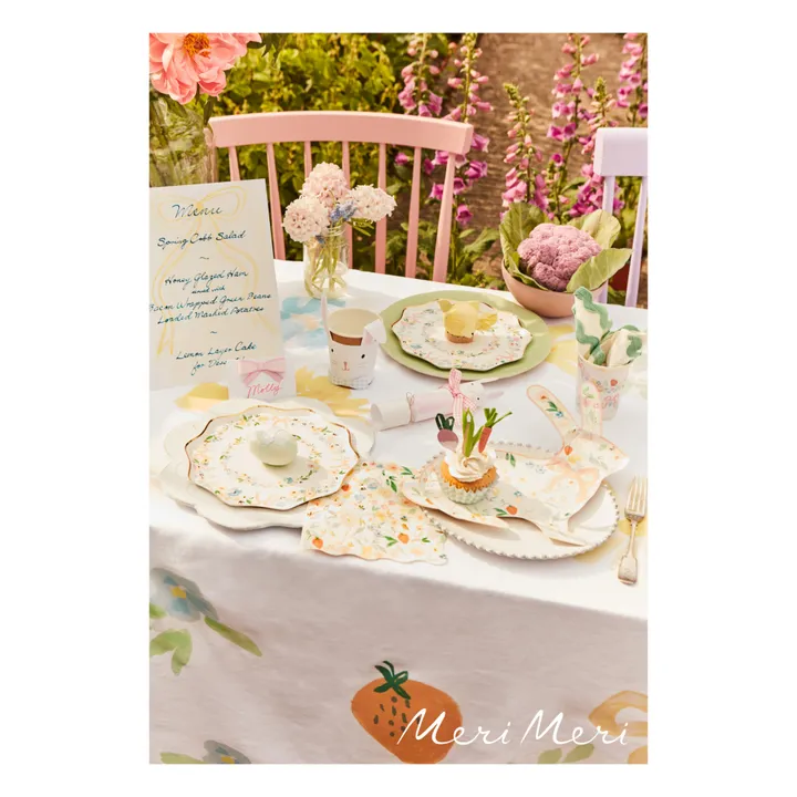 Meri Meri Assiettes florales printanières - Set de 8 | Pastel