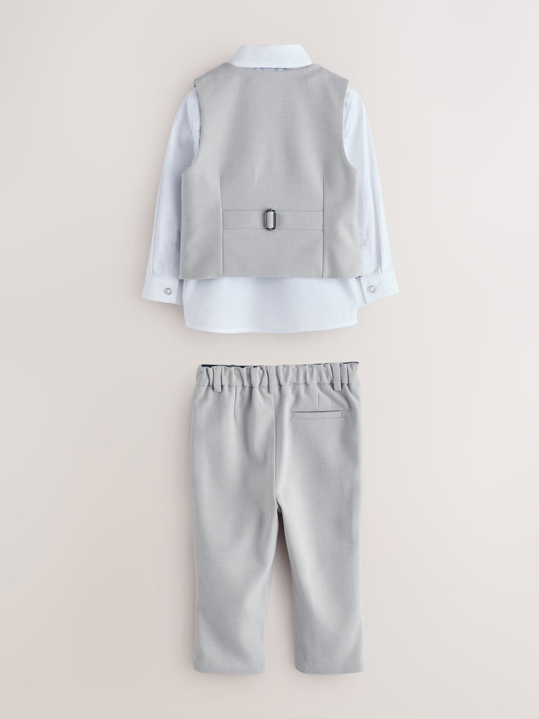 Grijs/marineblauw - Baker by Ted Baker set van gilet, overhemd en broek