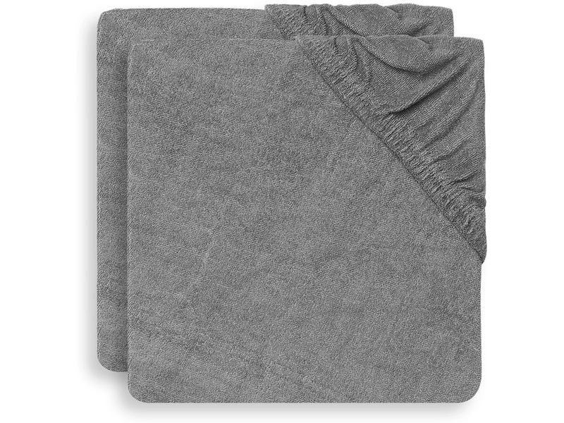 Jollein Wickelkissenbezug 2er Set Terry Storm Grey 50 x 70 Weicher Bezug für Wickelauflage