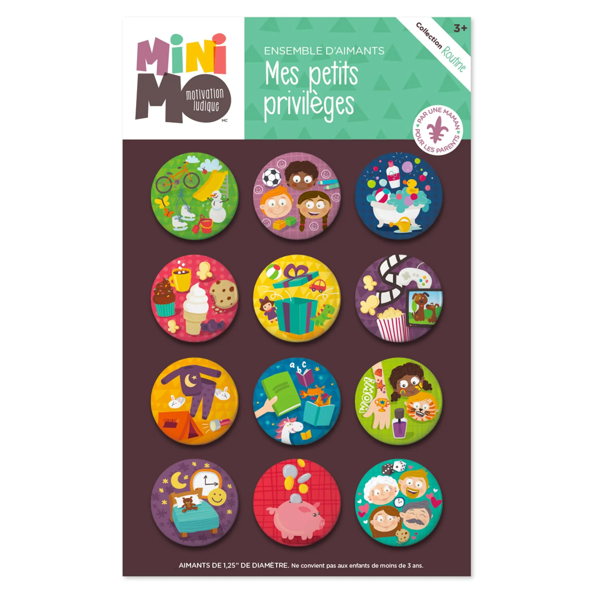 Minimo Aimants Paquet de 12 - Mes Petits Privilèges
