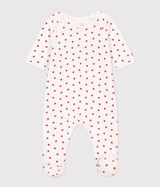 Pyjama bébé coeur en velours