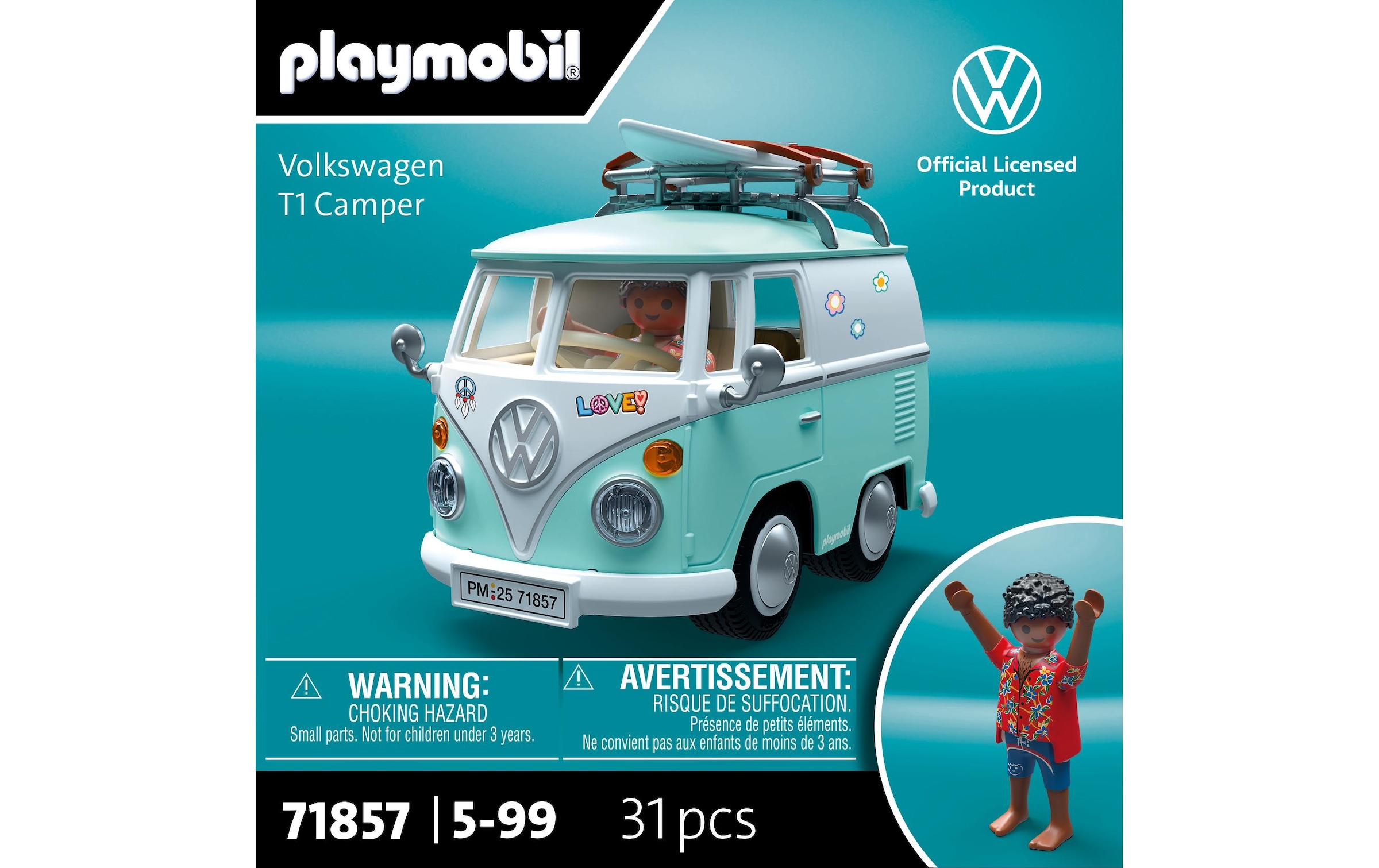 Playmobil® Konstruktions-Spielset »Famous Cars: Volkswagen T1 Camper 71857«