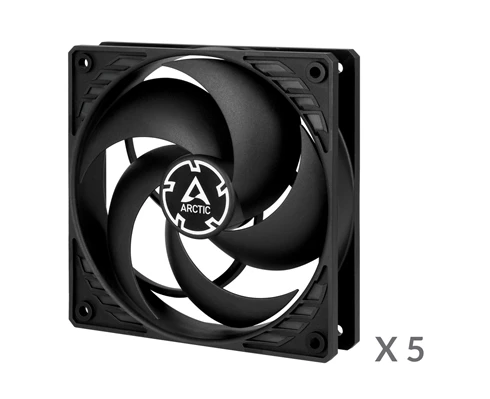 Arctic P12 PWM PST Svart 5-pack