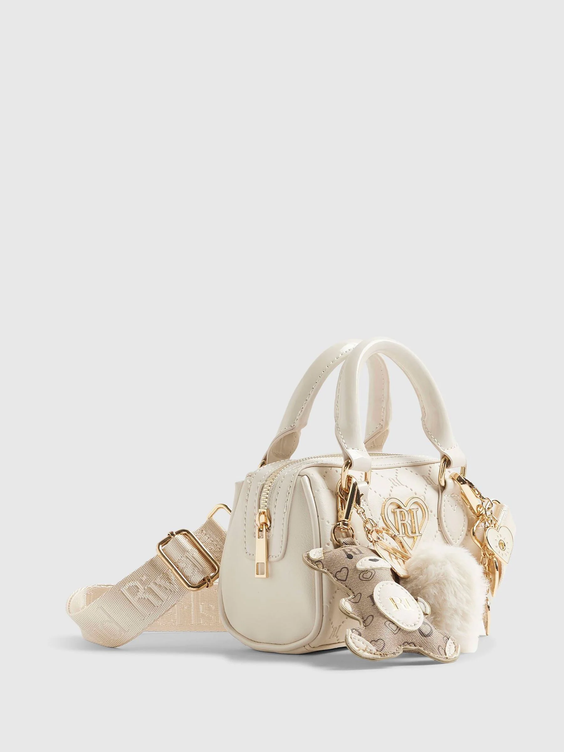 River Island Girls Mini Bowler and Charms Bag