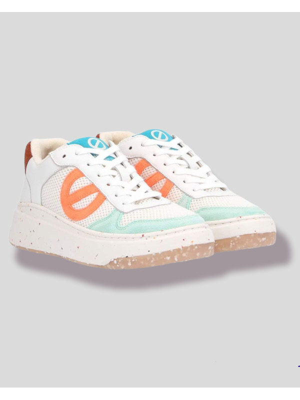 No Name - BRIDGET MID Grain White/Fluo Orange