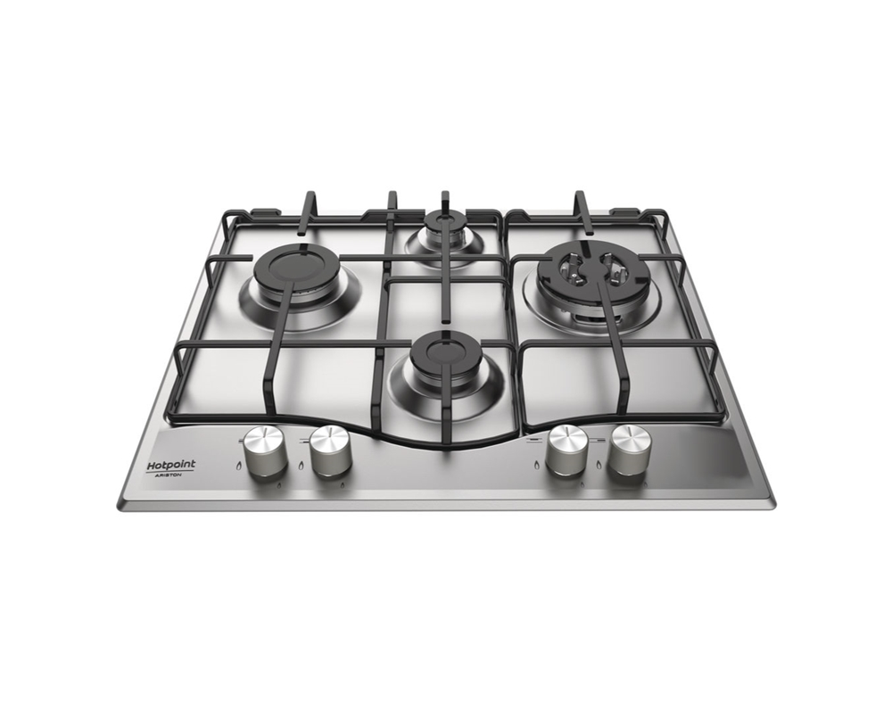 PLACA A GÁS HOTPOINT PCN 642 T/IX/HA 4 QUEIMADORES 59CM INOX
