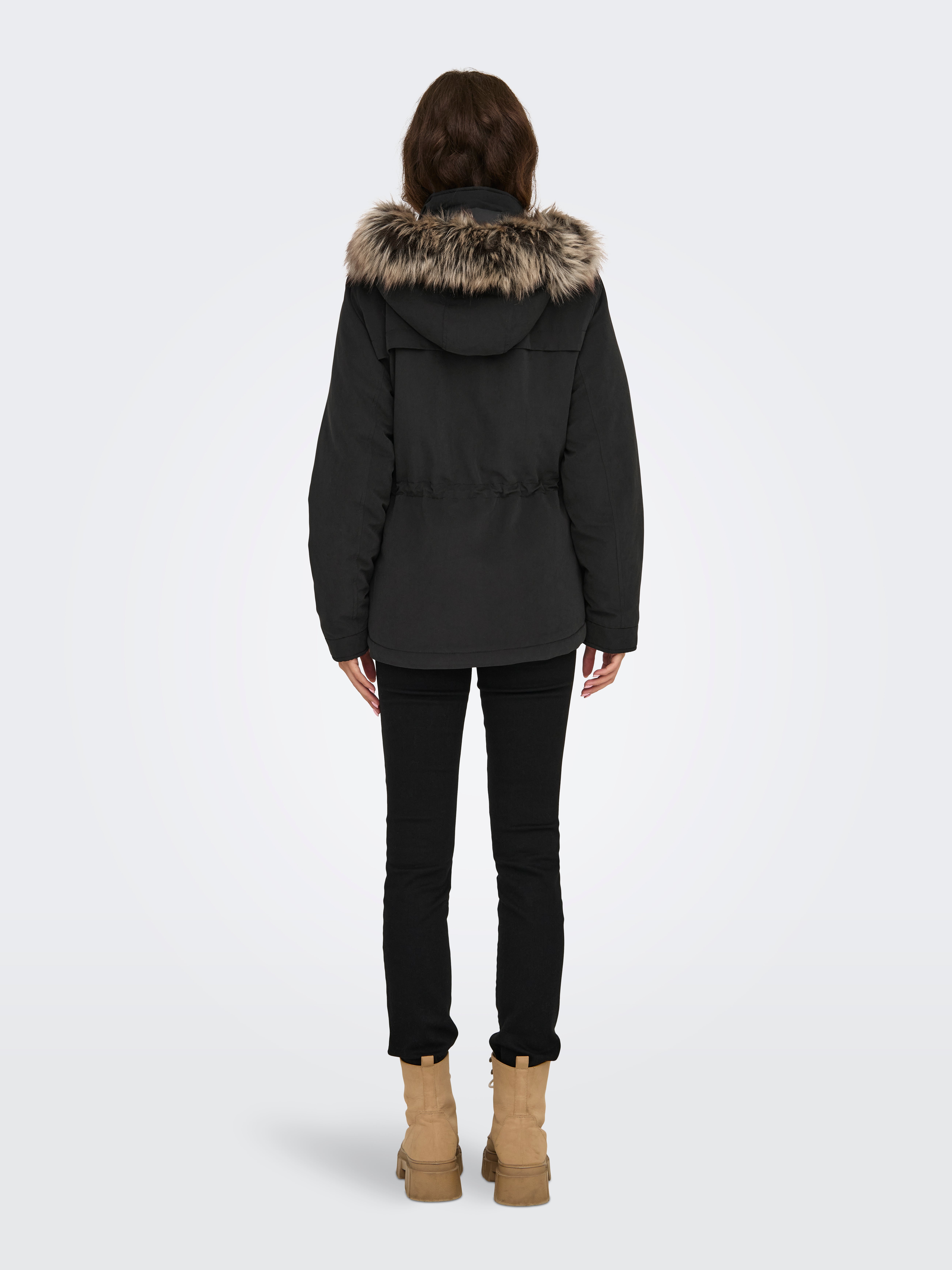 ONLLINNEA Langer Parka Black