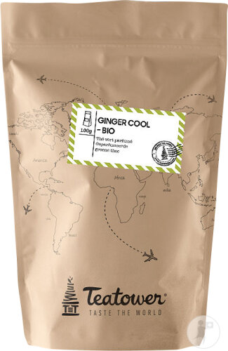 Teatower Ginger Cool Thé Vert Parfumé En Vrac Saveurs Gingembre Et Citron Bio 100g
