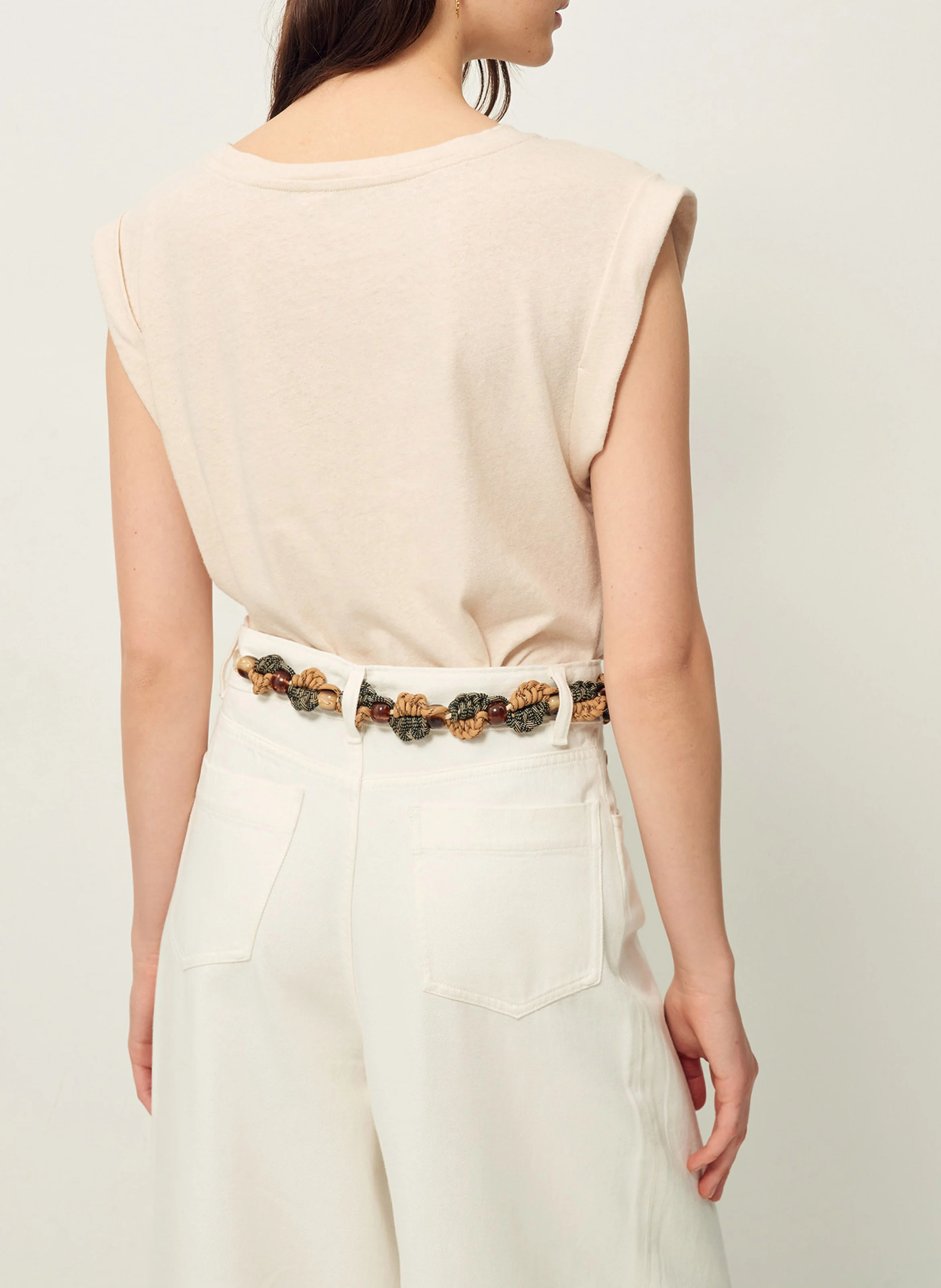OYO - Tee-shirt sans manches en coton et lin | Beige