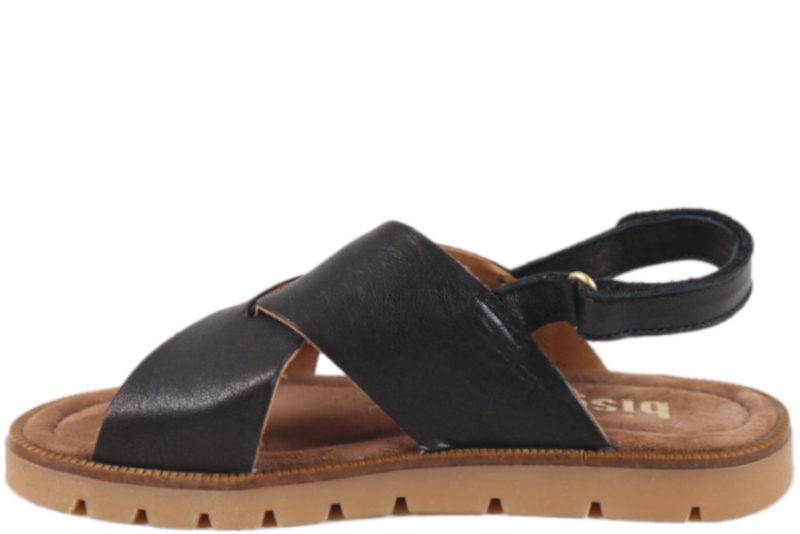 BISGAARD AIYA SORT GLAT SKIND SANDAL