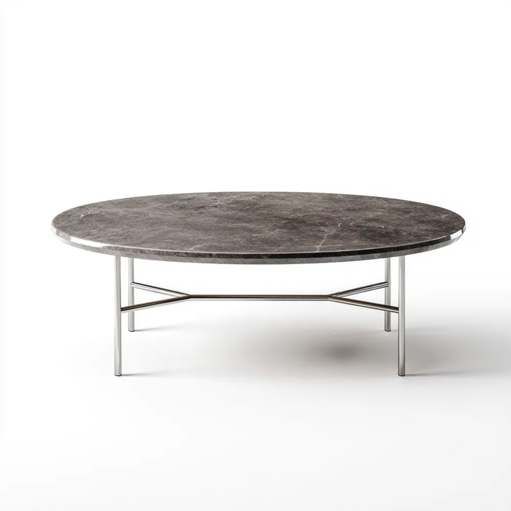 Couchtisch Marmor 120x120x40 cm – Dunkelgrau – Moderne Eleganz
