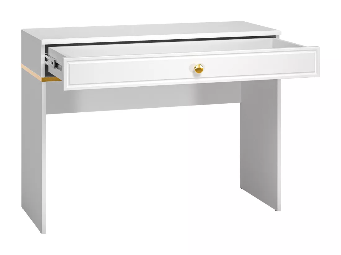 Coiffeuse - avec tiroir - 100 cm - blanc - DARRBY