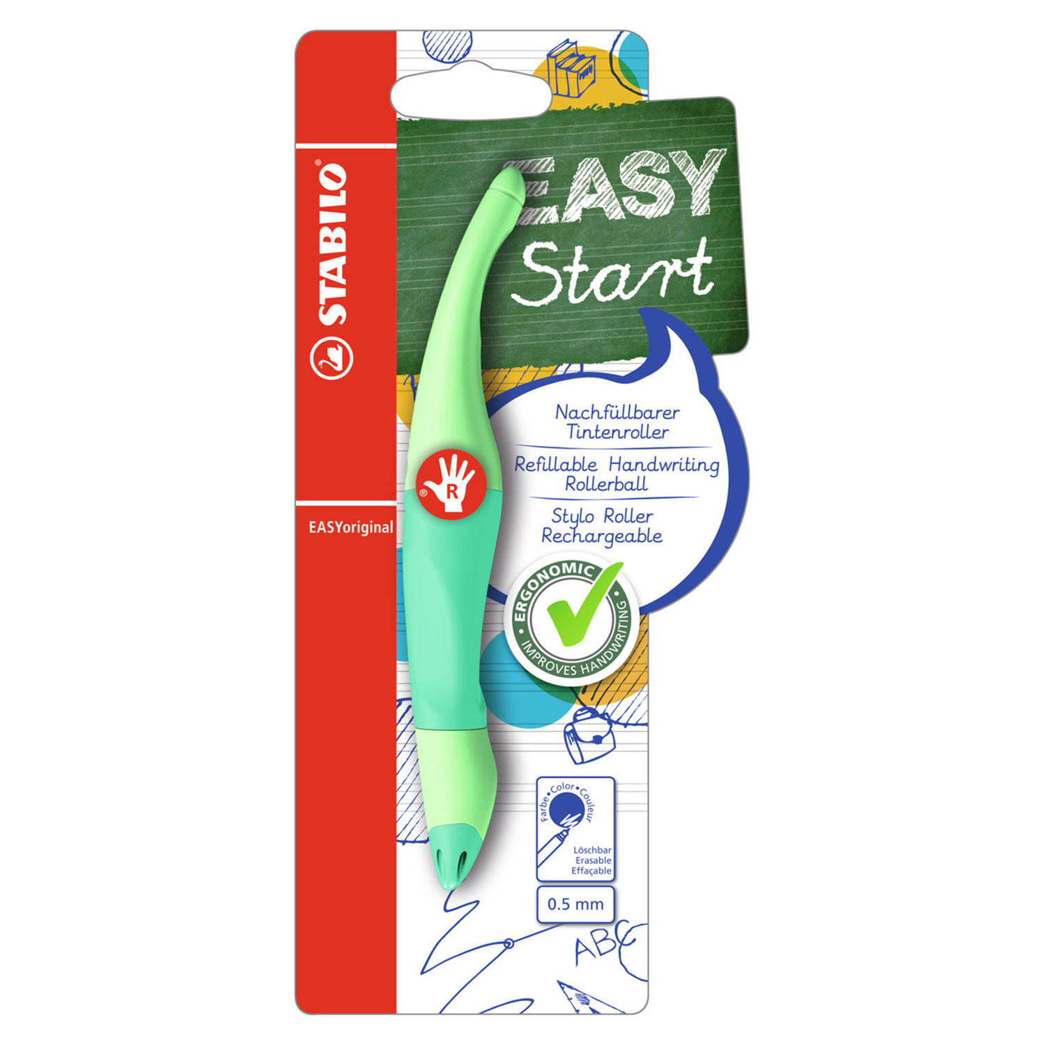 STABILO EASYoriginal - Ergonomische Rollerball - Rechtshandig - Pastel Vleugje Mint