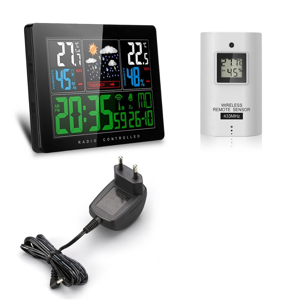 (2-tlg. Set) Wireless Wetterstation Digital Thermometer / 5.7