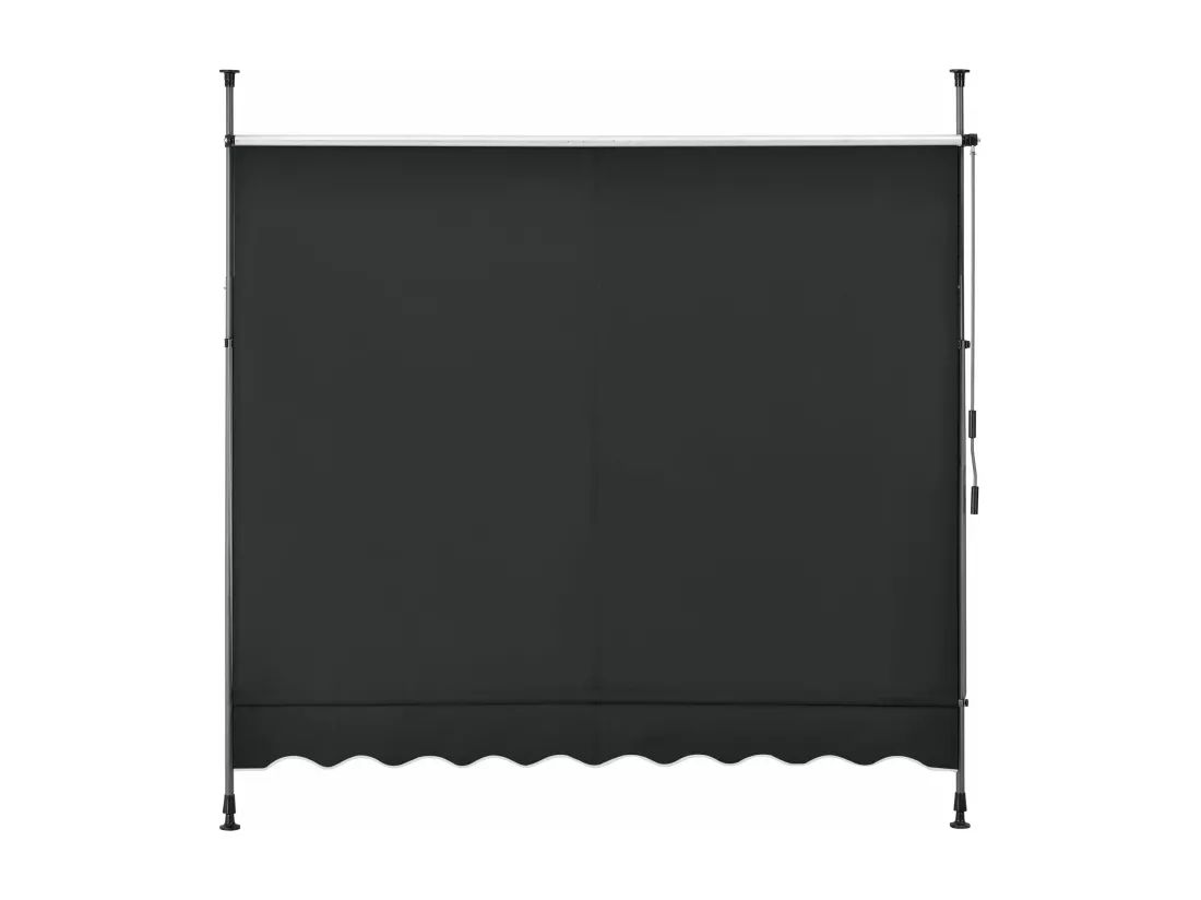 Store banne téléscopique acier noire 400 x 120 x 200 cm 03_0008347