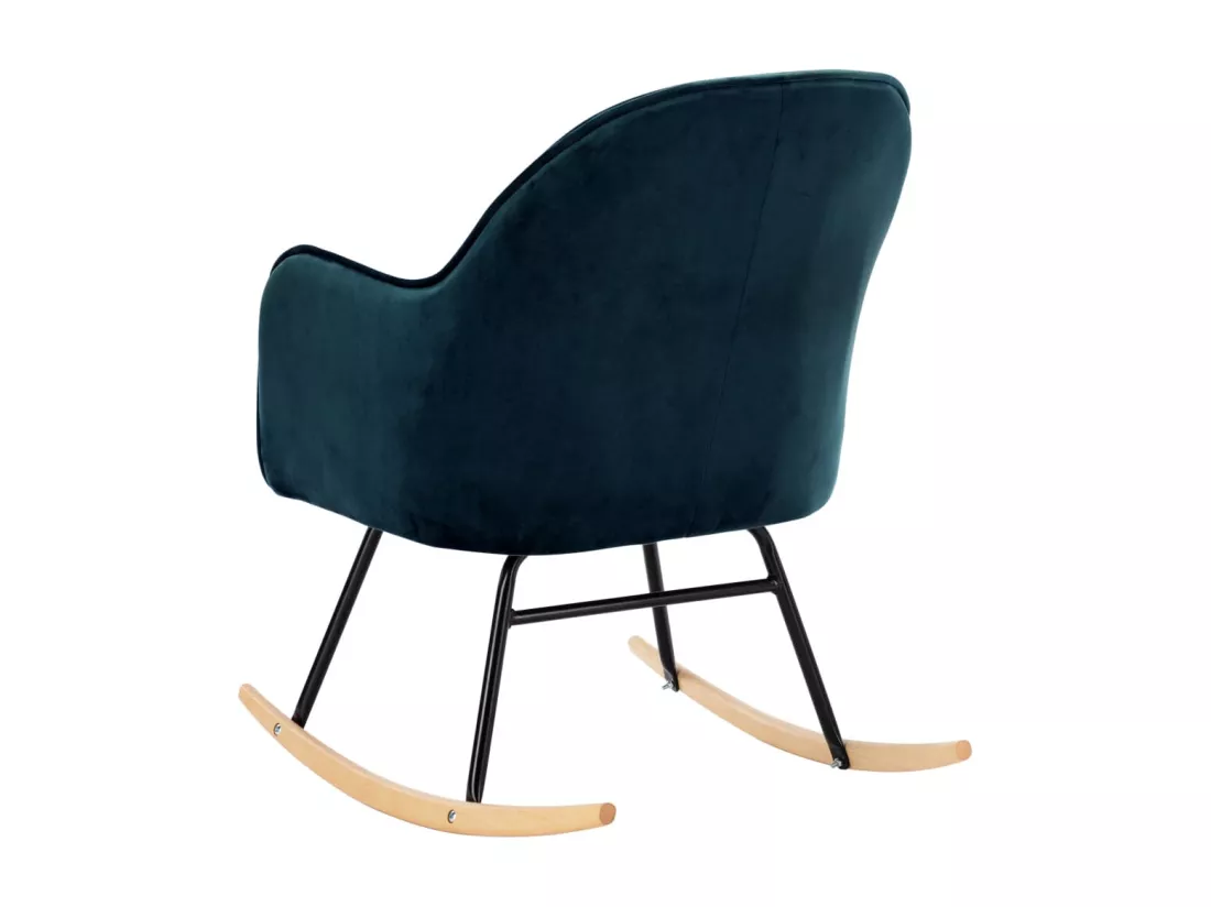 Chaise à bascule Bleu Velours