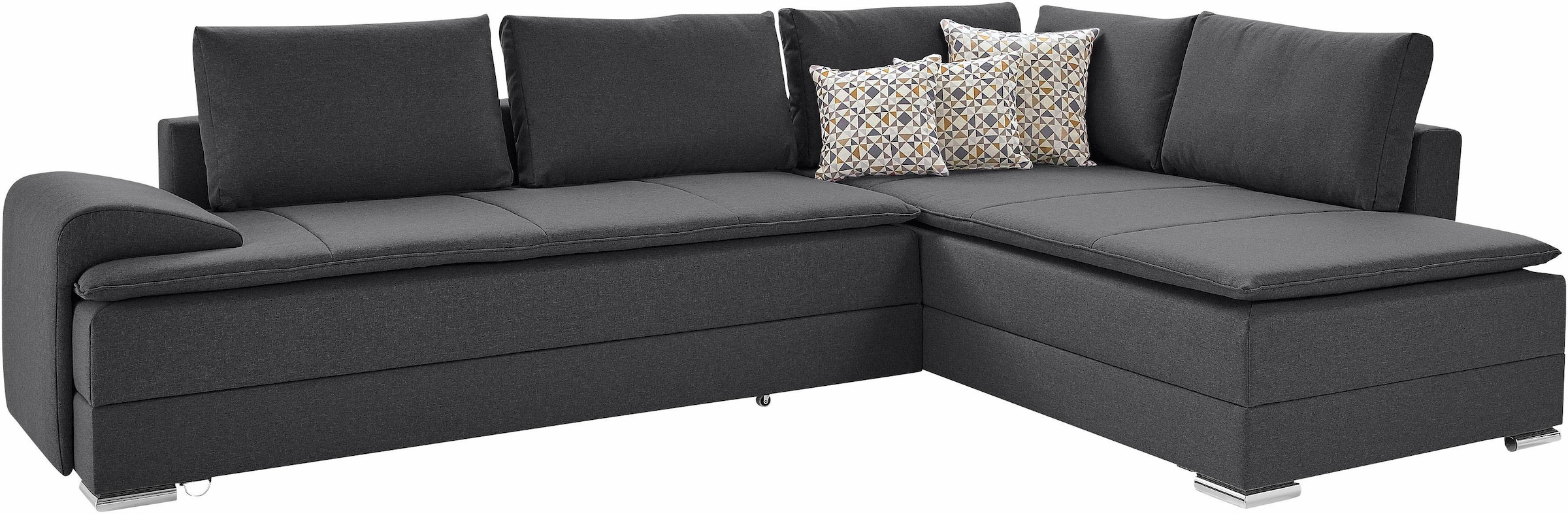 INOSIGN Ecksofa »Night & Day L-Form, B: 324 cm« mit Bettfunktion, Bettkasten & 3 Zierkissen, Boxspringbett 180x200 cm