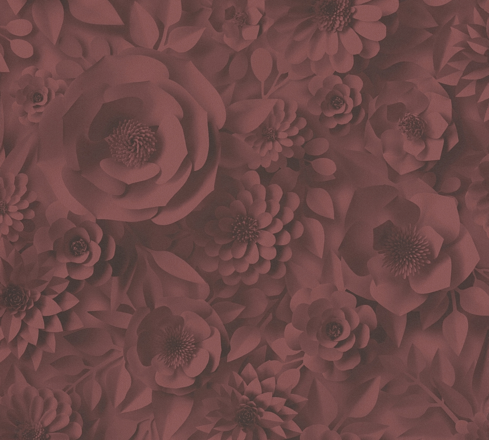 Vliestapete 3D PINTWALLS - Floral - rot - 10 Meter
