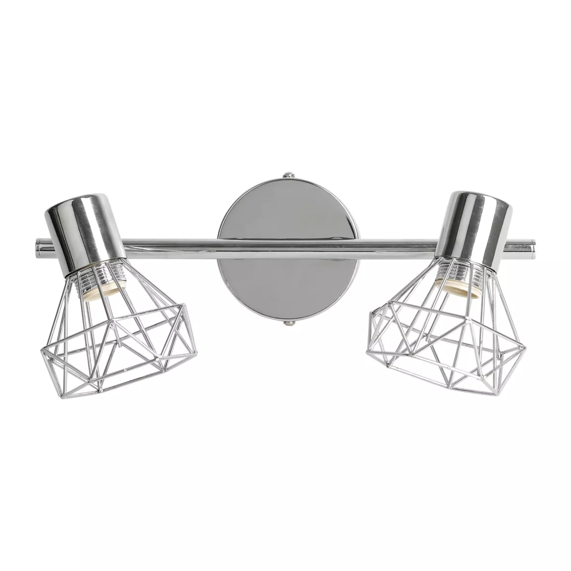 Applique murale 2 abat-jour orientables métal (30 x 16 cm) Diamond Argent
