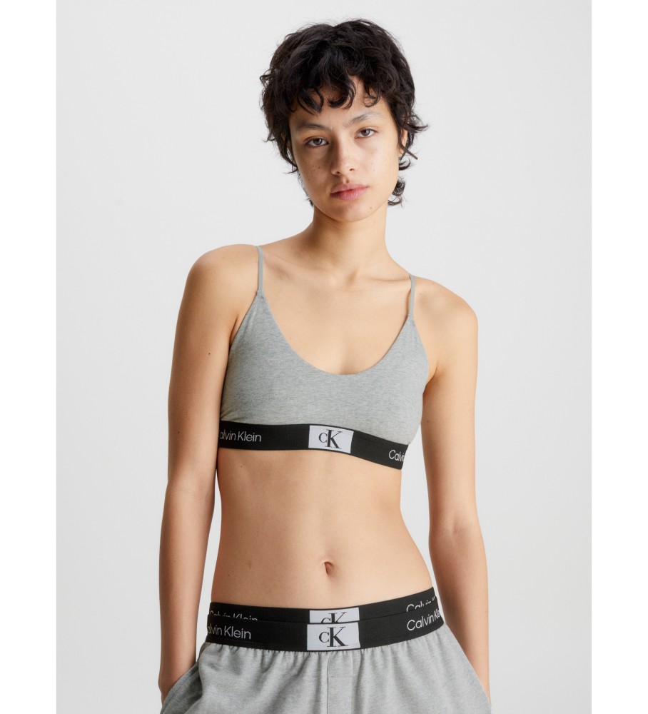 Sutiã Calvin Klein de alças finas CK96 cinza