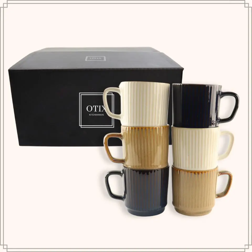 OTIX Koffiekopjes 6 Stuks 270 ml Div. Kleuren Keramiek