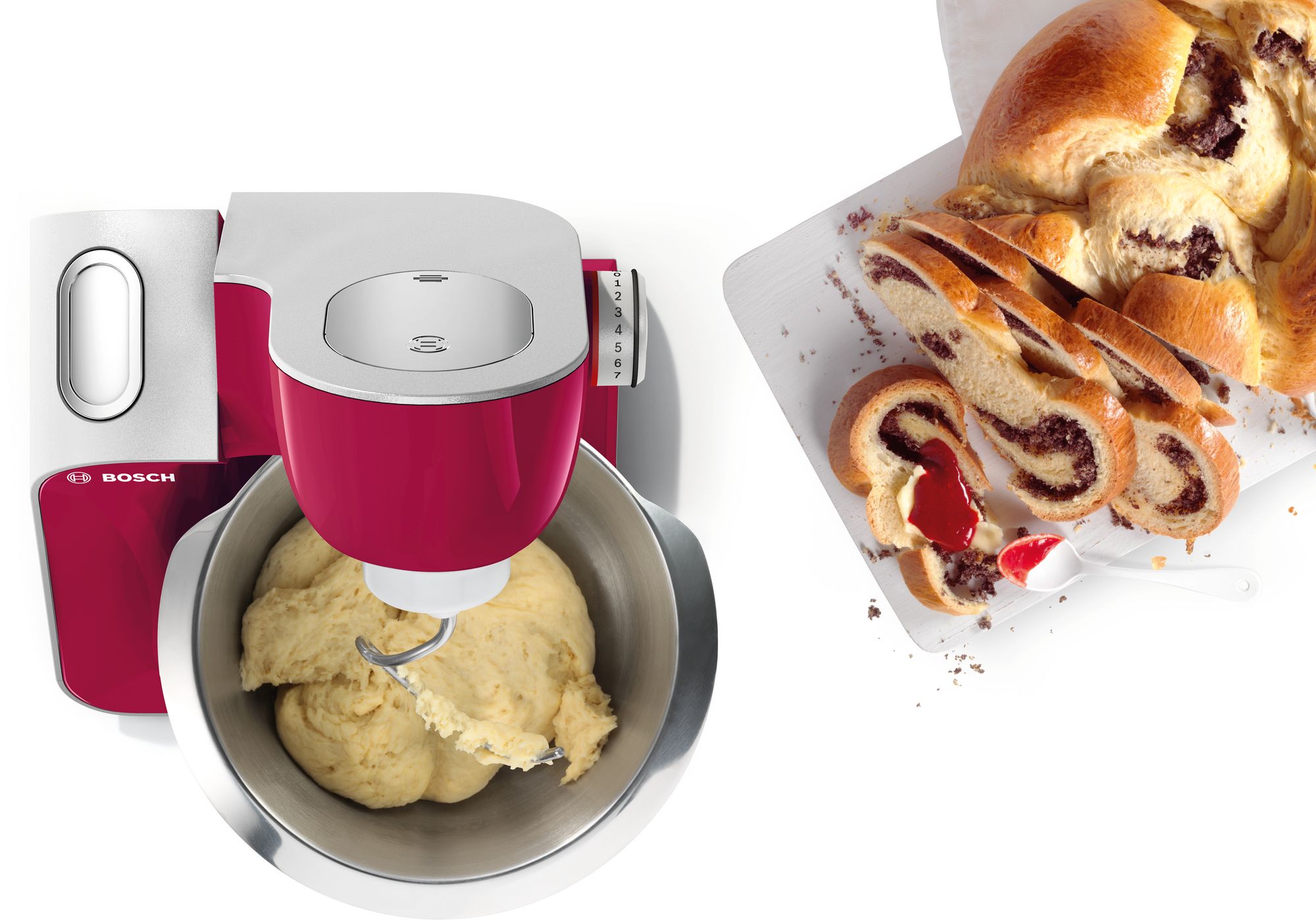 # PRODUTO RECONDICIONADO # Robô de Cozinha Série 4 MUM 5 1000W Vermelho, Prata MUM58420--B