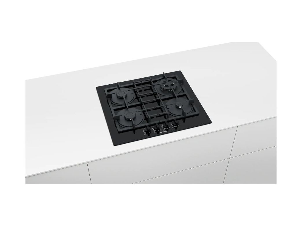 PLACA A GÁS BOSCH PNP6B6B90 4 QUEIMADORES 60CM PRETO