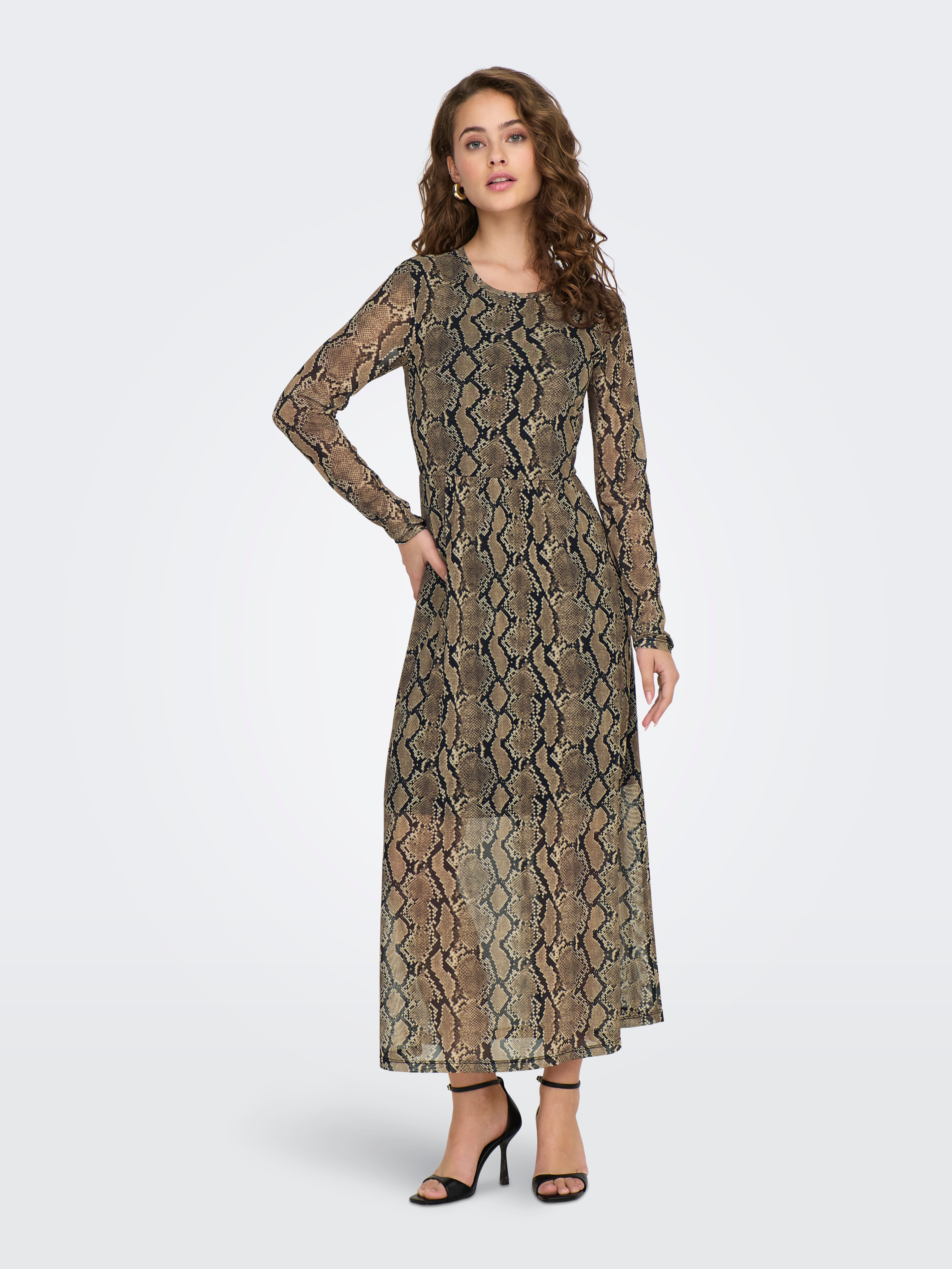 JDYANIMA Langes Kleid Sepia Tint