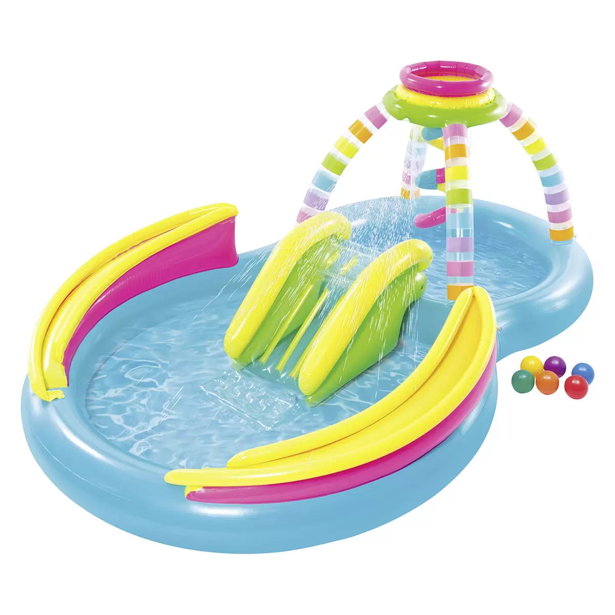 Funnel Play Center Rainbow Intex Bunt