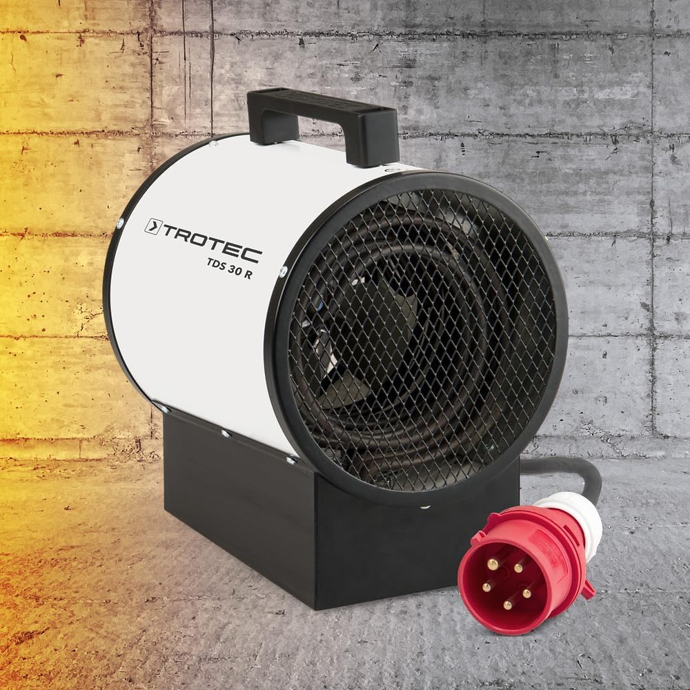 TROTEC Bauheizer TDS 30 R – Heizleistung 2,5 kW / 5 kW – Elektroheizer Luftmenge 580 m³/h – Heizlüfter für große Räume