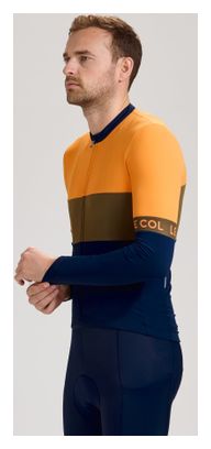 Maillot Manches Longues Le Col Sport Bleu/Vert/Orange