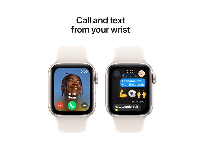 Apple Watch SE 2024 40 mm GPS Starlight Sport Band M/L Kann schön viel. Für ganz schön wenig.