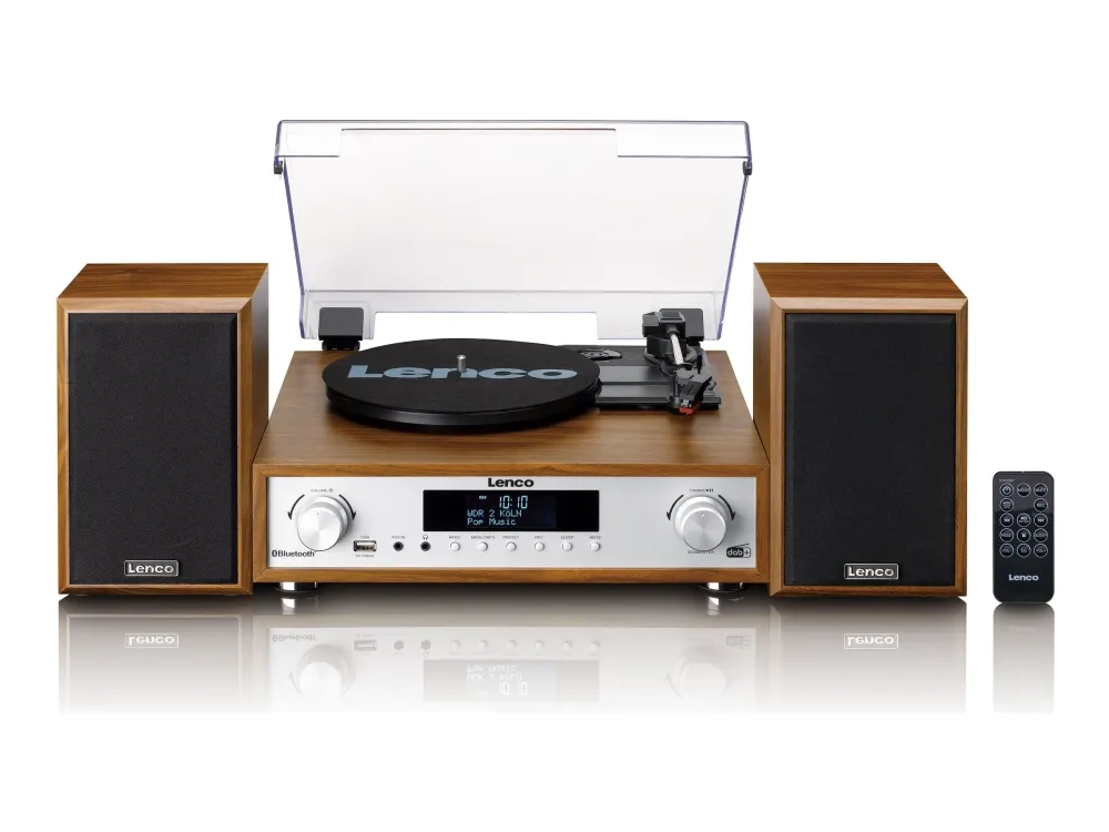 Lenco MC-160 - Audiosystem - 2 x 10 Watt - træ