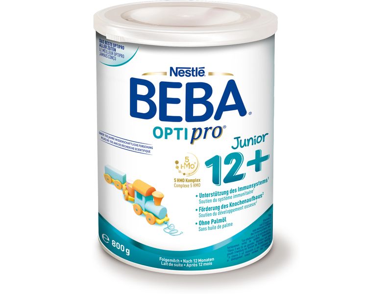 BEBA Juniormilch BEBA Optipro Junior 12 , 4x 800 g Folgemilch mit 5-HMO-Komplex