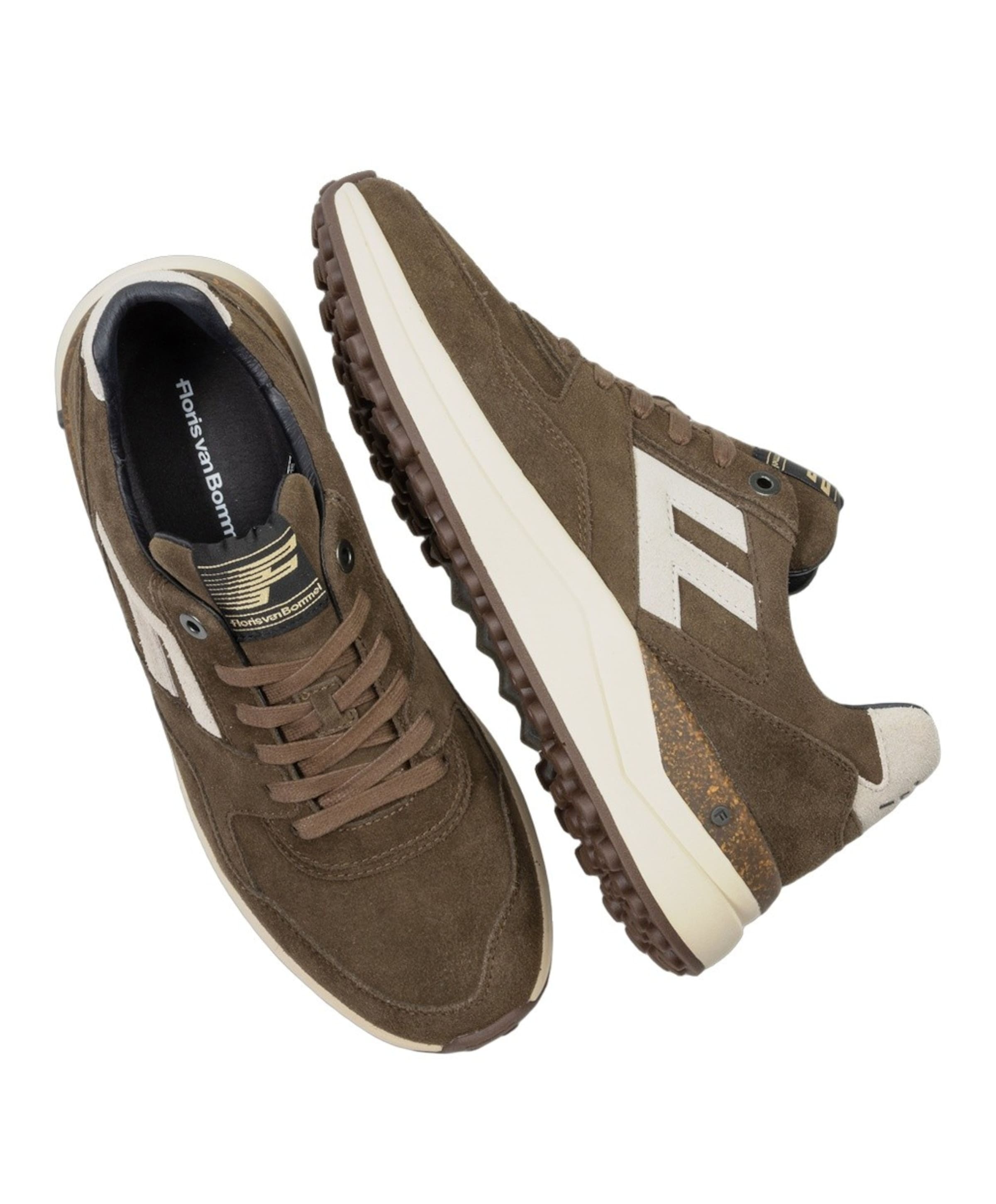 Floris van Bommel heren veterschoenen groen
