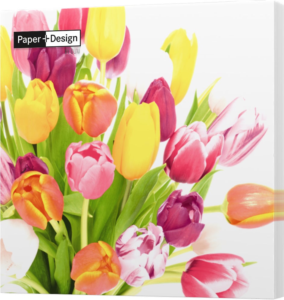 Paper + Design paasservet tulpen multi 33 x 33 cm