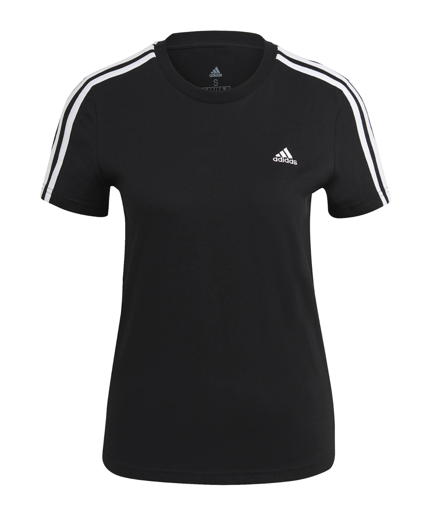 adidas 35 T T-Shirt Damen Schwarz Weiss